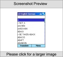 LingvoSoft Dictionary English <-> German for Microsoft Smartphone Screenshot